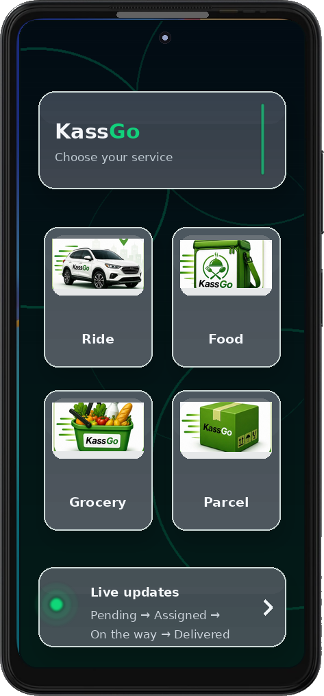 KassGo mobile app design preview